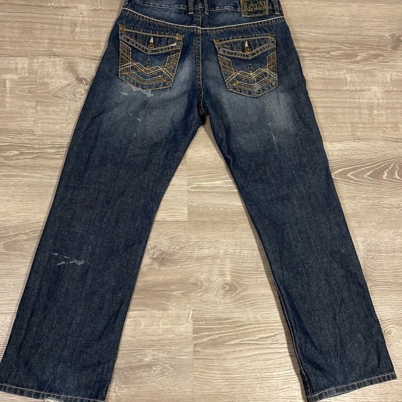 Men’s royal premium 33/30 jeans with embroidered pockets - Picture 4 of 9